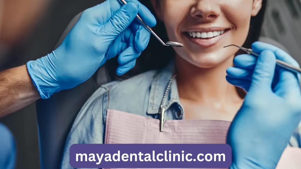 Woman in dental clinic